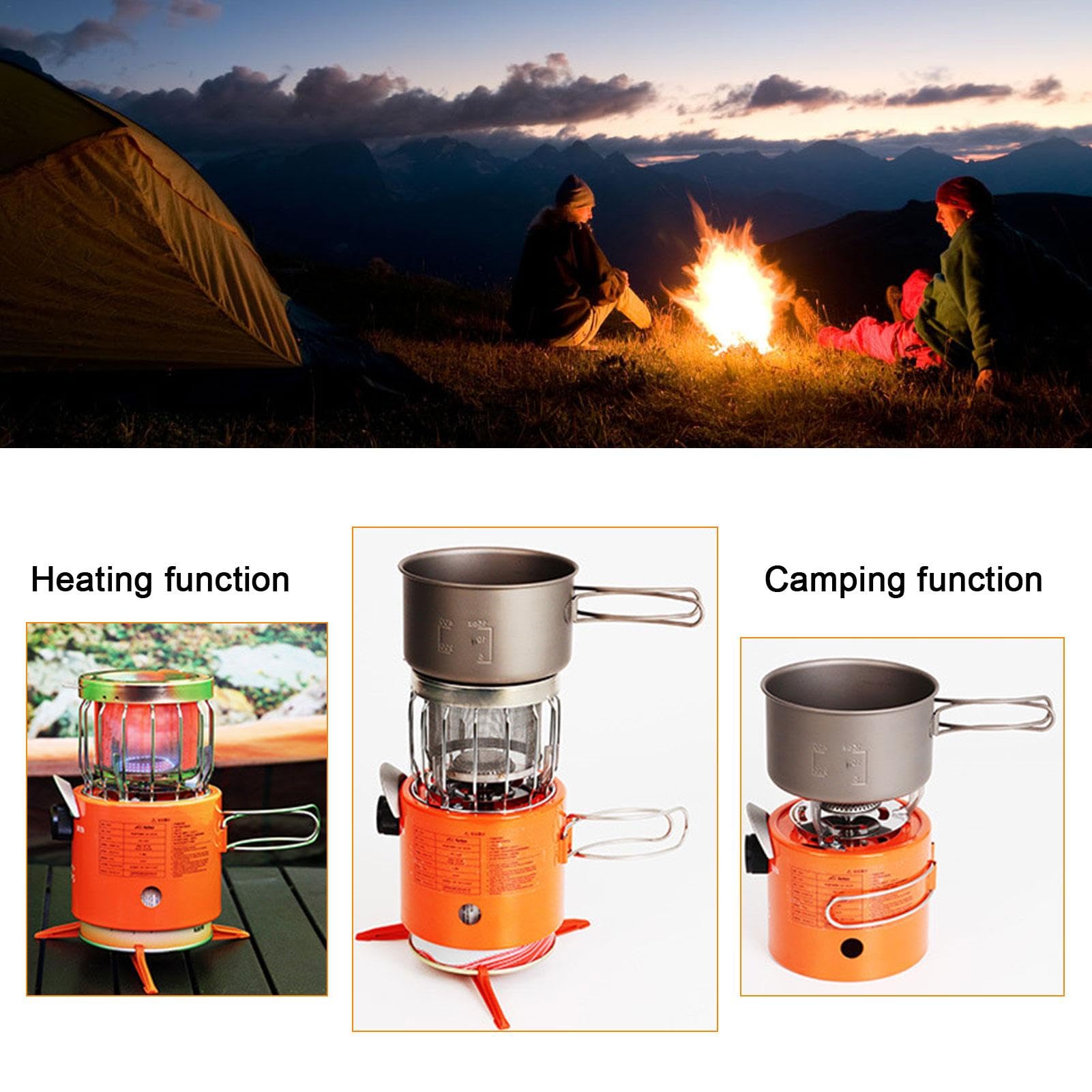 Tragbarer Outdoor-Propankocher - 2-in-1 Heizer und Campingkocher | Effiziente Zeltheizung | Ideal für Eisfischen, Wandern, Backpacking, Jagd, Survival und Notfälle