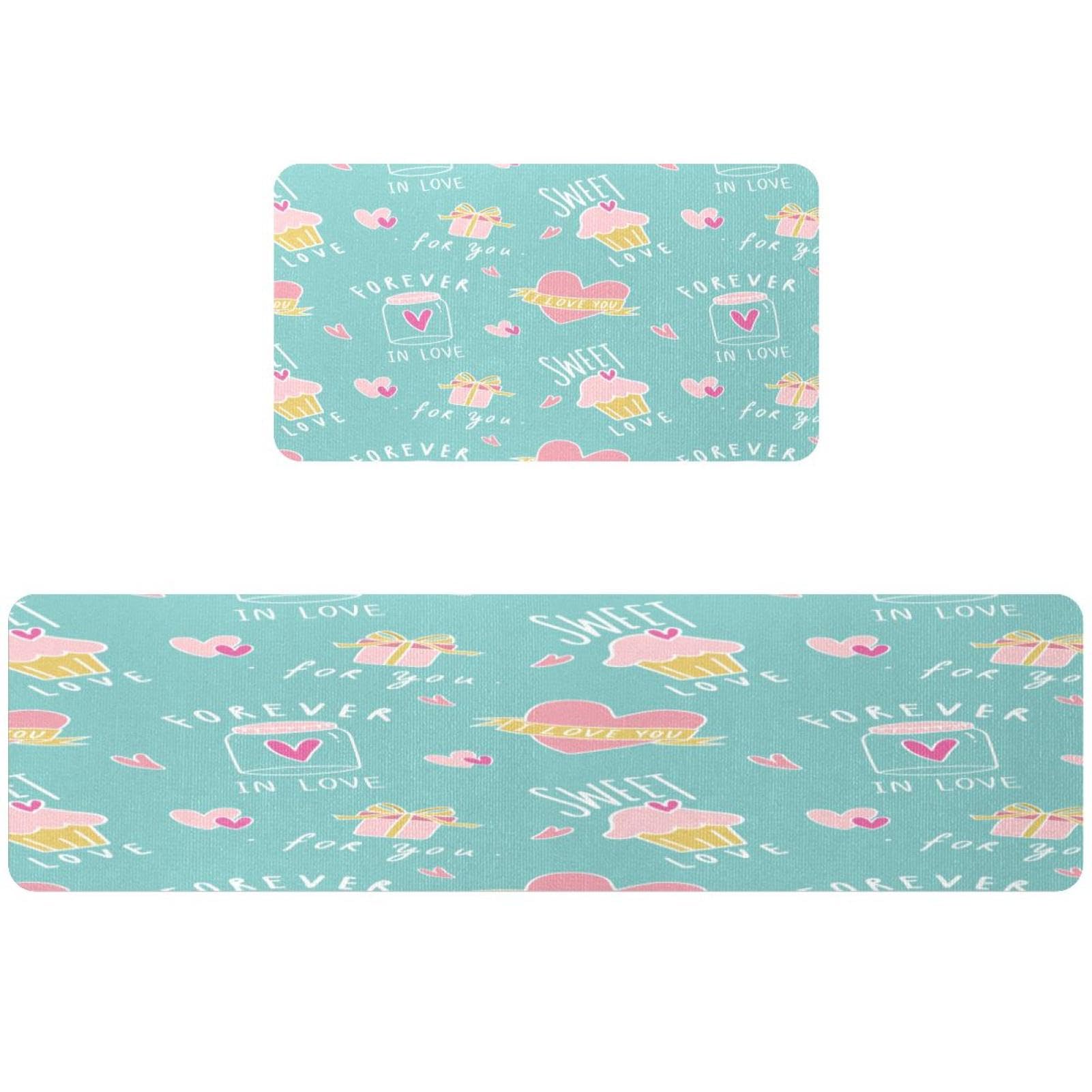 Tapete de cocina de 2 piezas VAPOKF lavable y absorbente para pasillo o cuarto de lavado