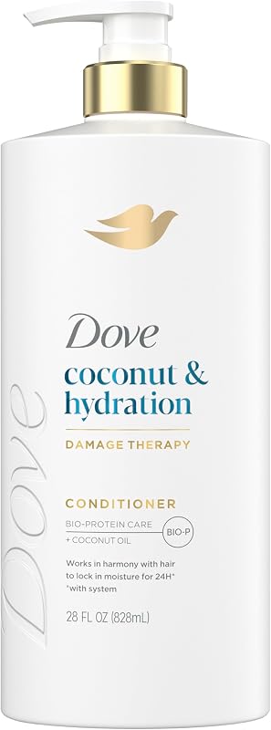 Dove Coconut & Hydration Conditioner for Dry Hair with Coconut Oil 28oz | Helps hydrate and moisturize for softer, smoother, more manageable hair with 24HR moisture and a fresh coconut scent