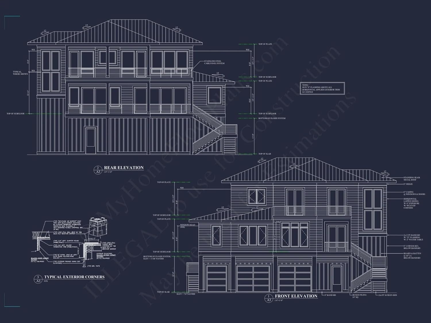 18-1415 HOUSE PLAN - Modern House Plan with CAD Designs, Floor Plans & Blueprint