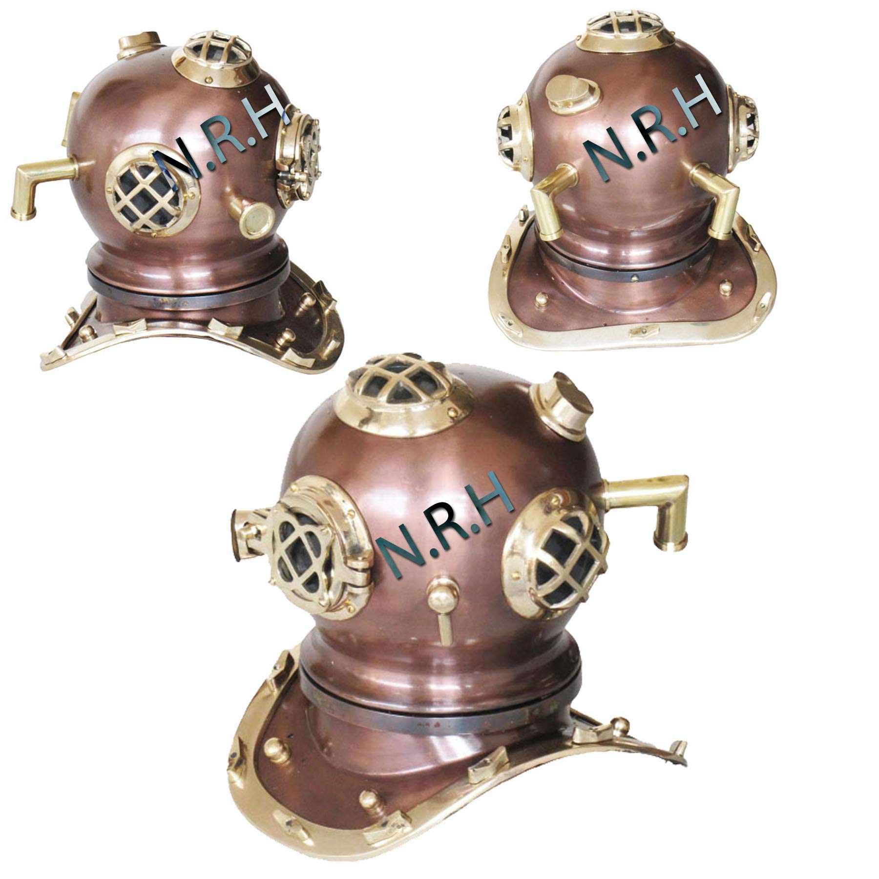 Casco de buceo Mark IV mini de cobre para decorar estanterías sin ocupar espacio 5