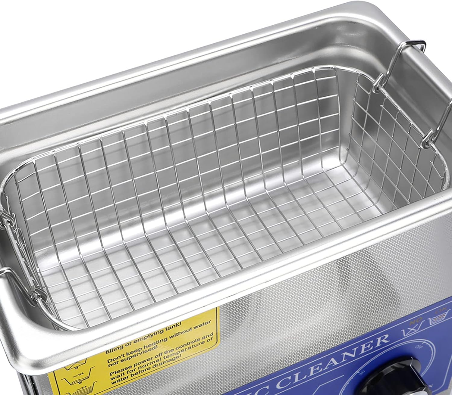 3.2L 120W Mechanical Timer Mini Ultrasonic Cleaner Machine - Compact Cleaning Solution Maker for Eyeglasses, Jewelry, CDs(US Standard)