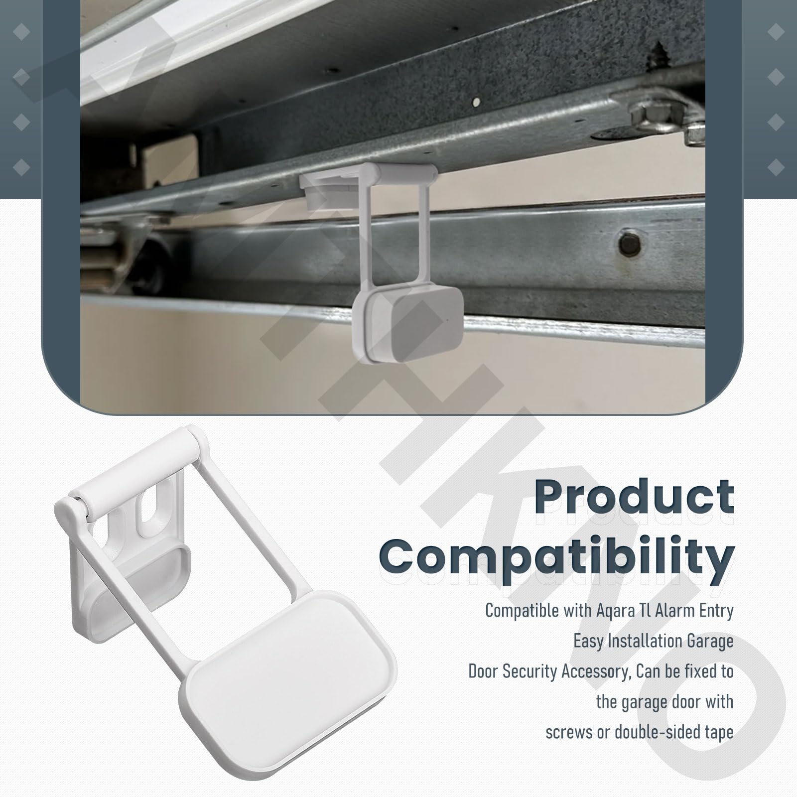 Soporte de puerta de garaje compatible con Aqara Tl entrada de alarma fácil instalación accesorio de seguridad para puerta de garaje