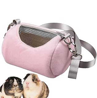 Bolsa para mascotas - Mochila de peluche caliente, mochila para hámster | Bolsa de viaje portátil para animales pequeños con ventana de malla, senderismo, ciclismo, ciclismo