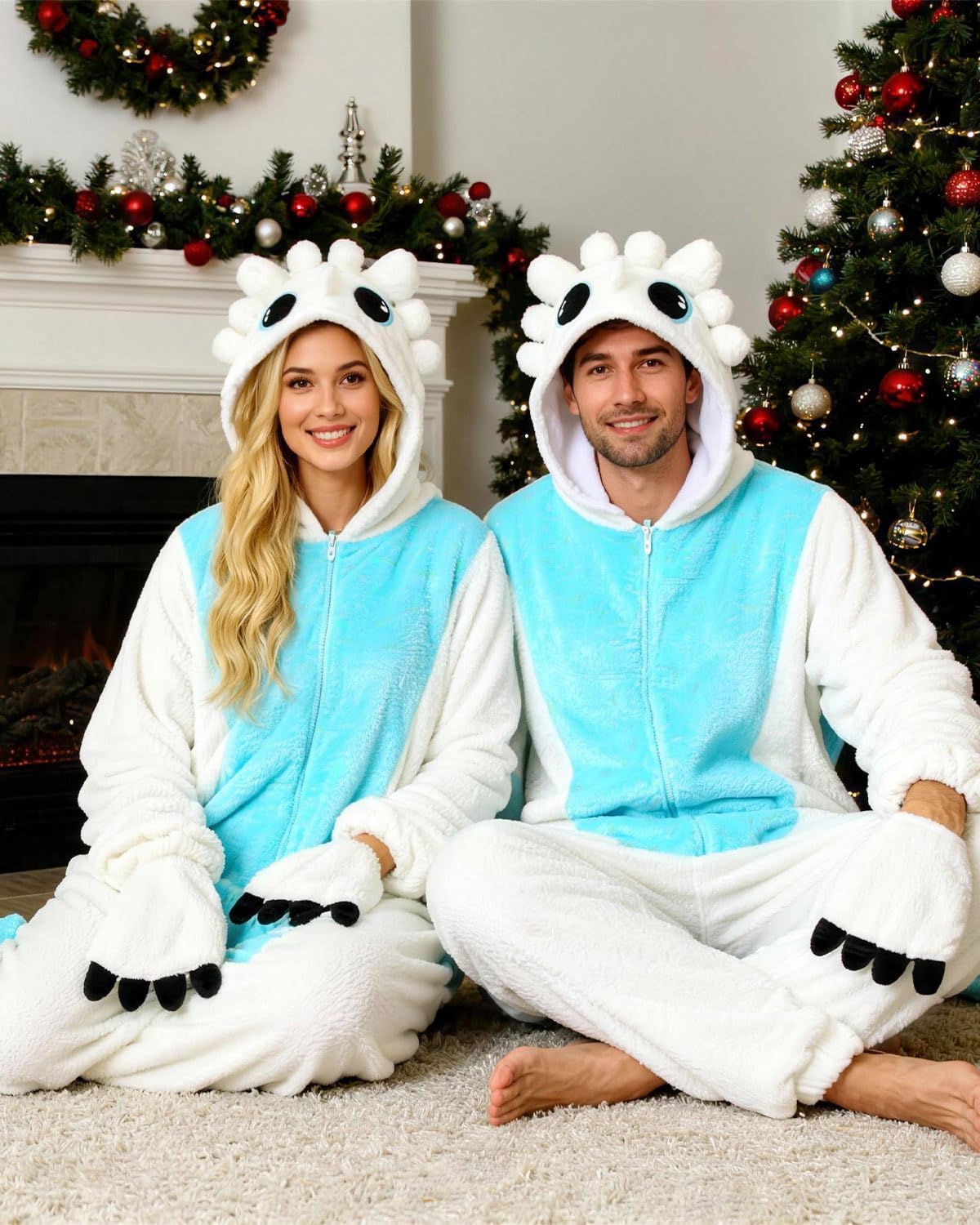 Adult Onesie Pajamas, Unisex Cute Animal Costume, Cosplay Halloween Jumpsuit Sleepwear for Women Men