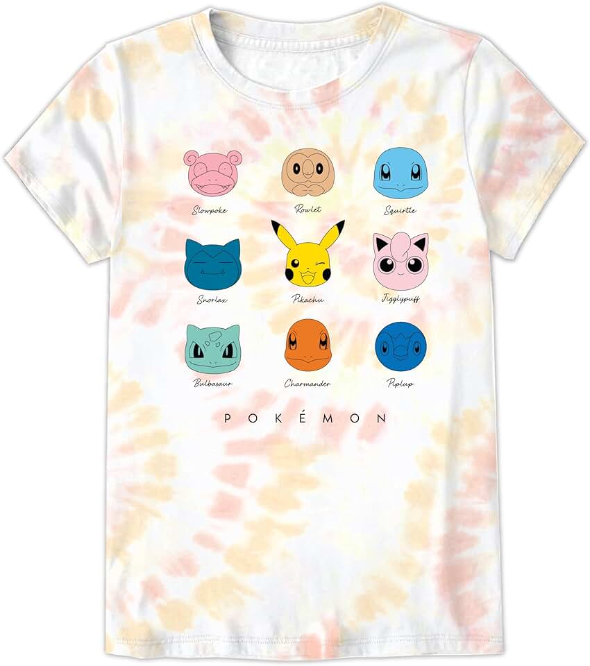 Pokémon POKEMON Girls Tie-Dye Short Sleeve Character Graphic T-Shirt-Sizes 4-16