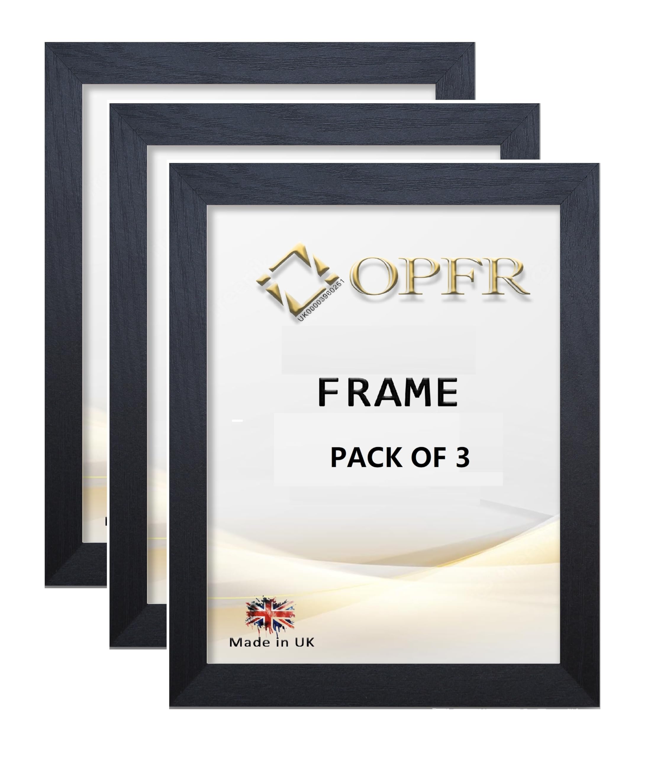 Pack Of 3 Poster Picture Frames (Black, A4(297mmx210mm)