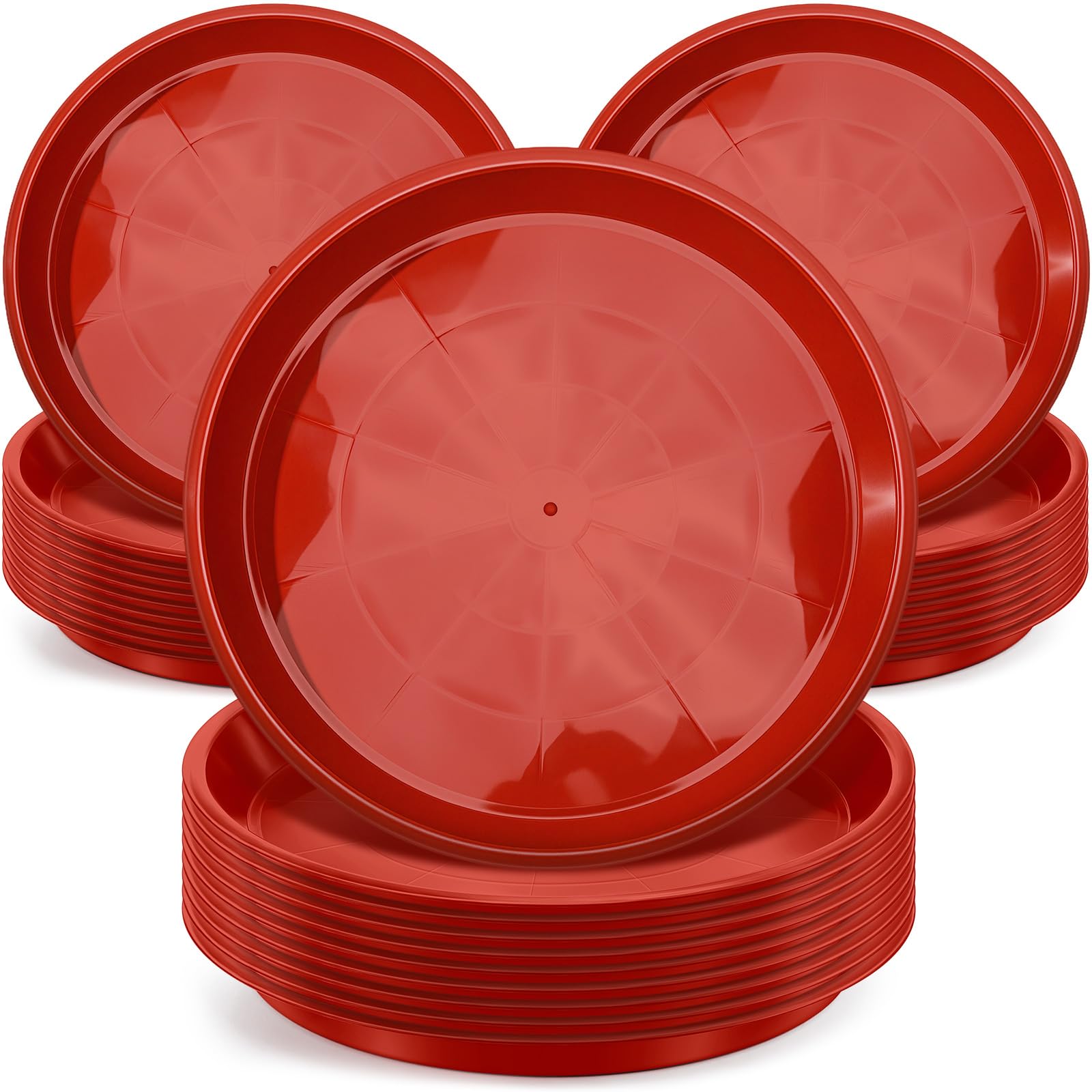 Soucoupes rouges pour pot de fleurs Sawysine lot de 30 coupelles robustes 30,5 cm