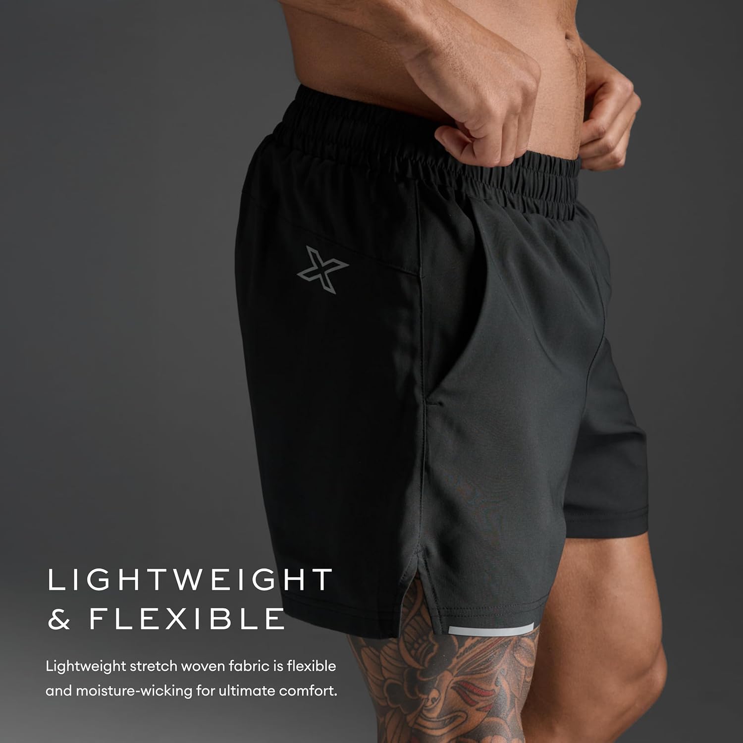 2XU Men's Aero 5 Inch Shorts- Powerful Muscle Support and Compression - Black/Silver Reflective - Image 7