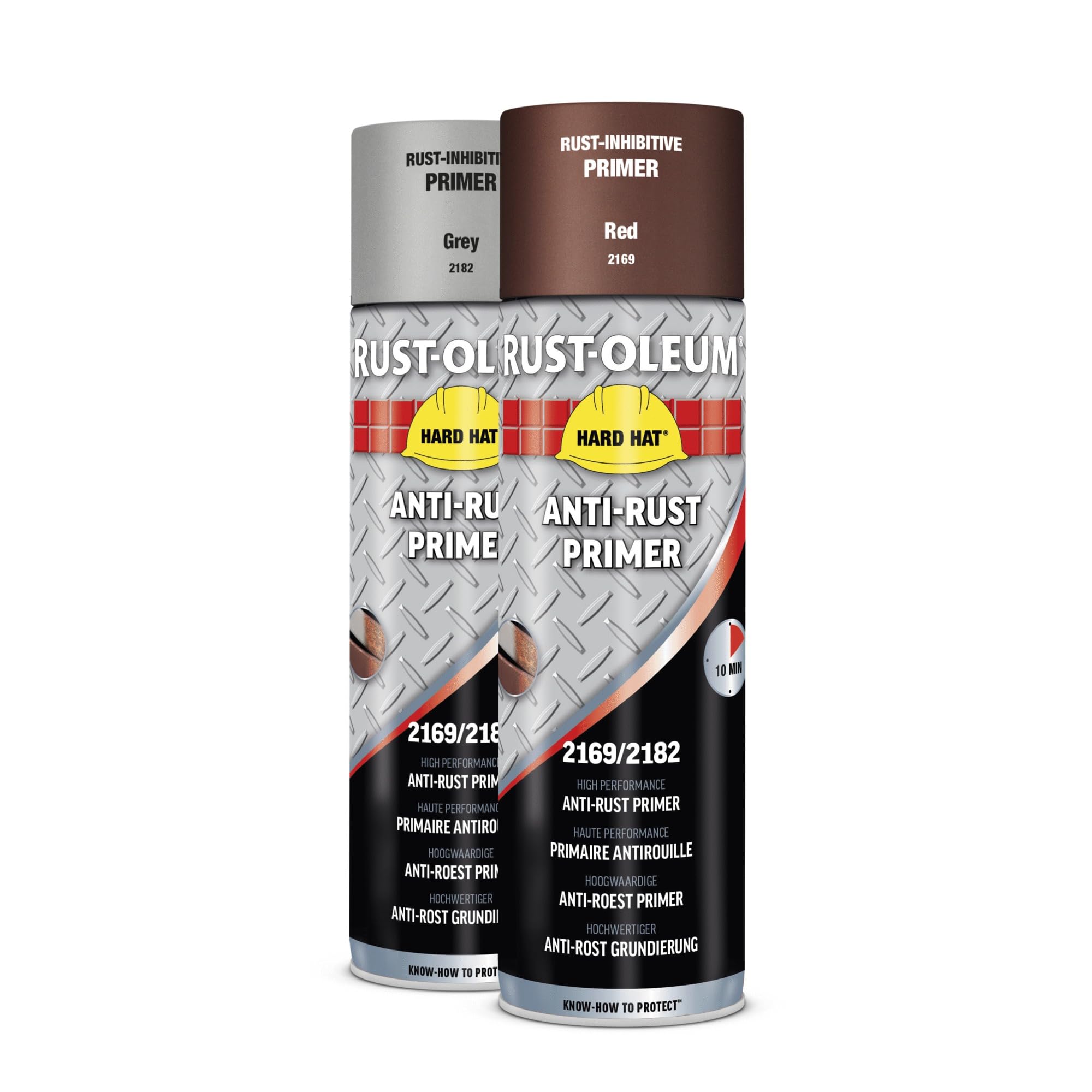 Rust-Oleum Rust 2182 primer gris aérosol pour stopper la rouille avant peinture