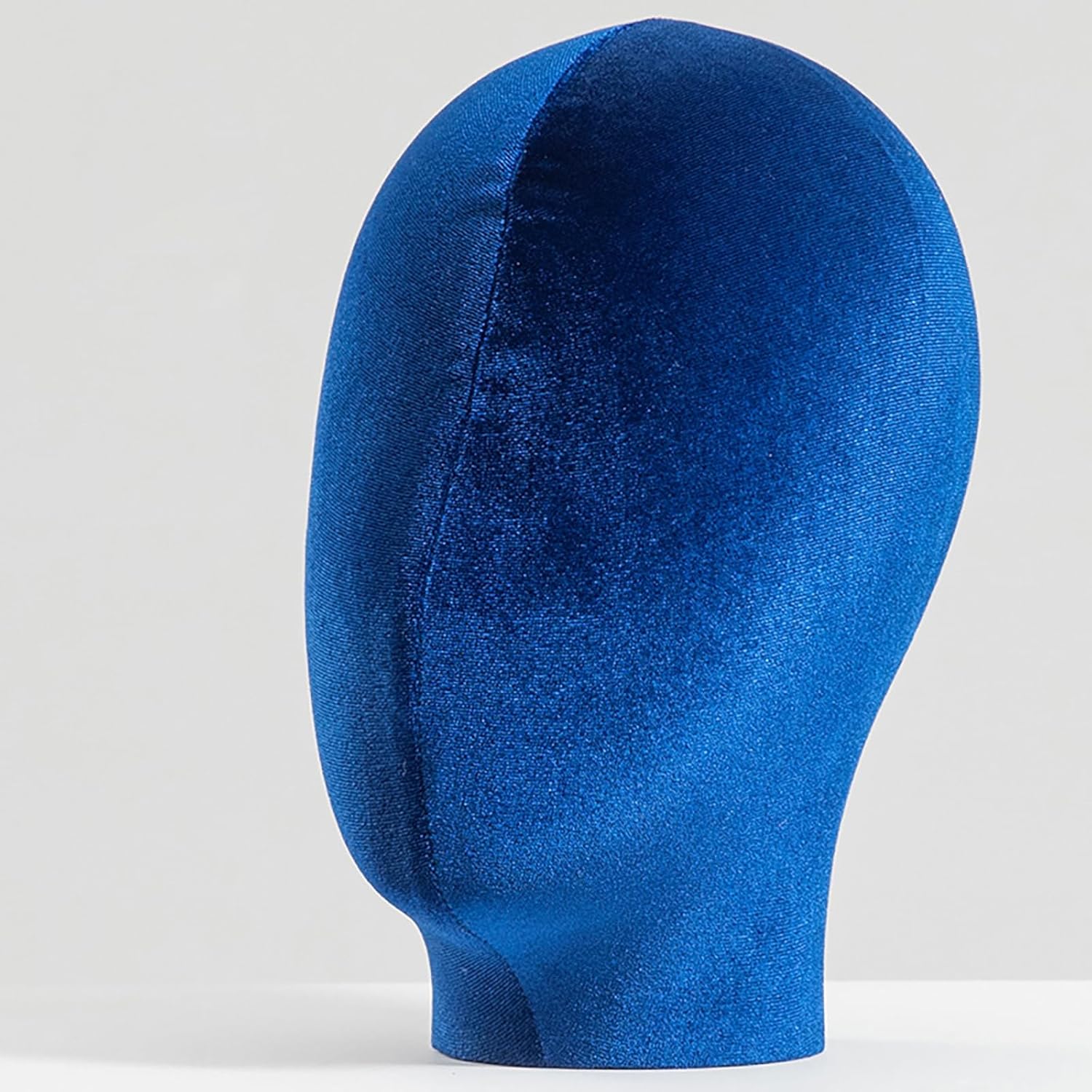 高さ調整可能なスタンドベルベットマニキンヘッドプロの帽子とウィッグディスプレイ格納式金属ベースホルダーグレーマネキンヘッド