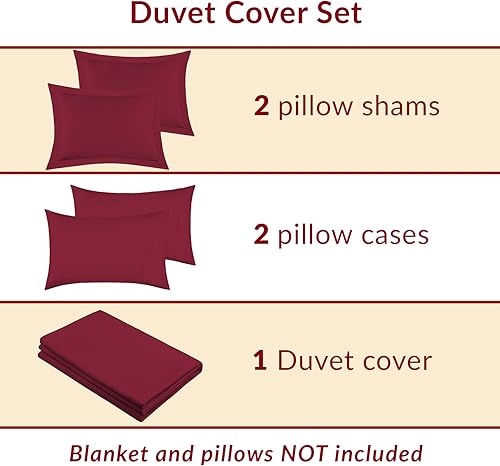 Miniatura 6 de Mellanni - Juego de funda de edredón de microfibra suave de doble cepillado, cierre de botones y corbatas de esquina, resistente a las arrugas, la