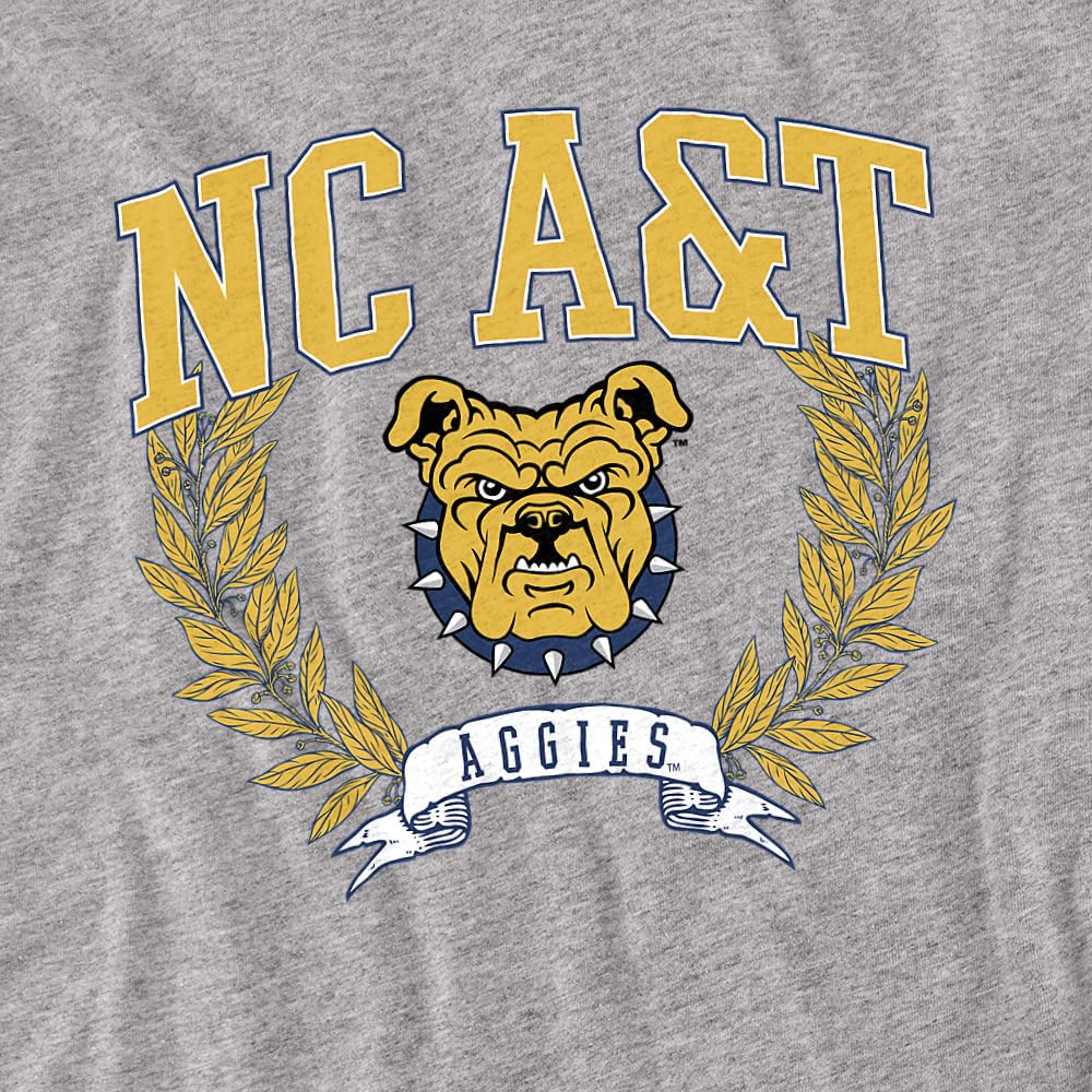 LOGOVISION North Carolina A&T State University Laurels Dark Unisex Infant Snap Suit for Baby, Athletic Heather, Large