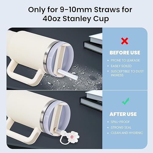 Miniatura 5 de Beekfect Stanley - Tazón de aperitivos para vaso Stanley de 40 onzas con asa, bandeja de aperitivos compatible con vaso Stanley Quencher H2.0 de 40