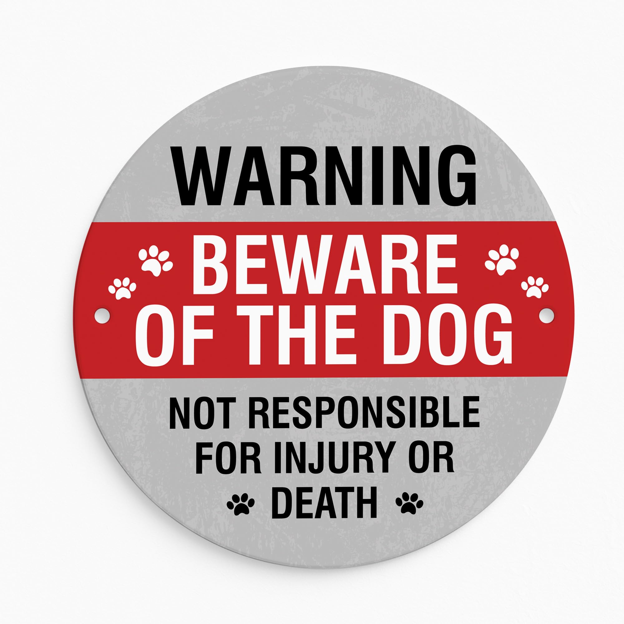 Red Ocean WARNING Beware of the Dog Sign Acrylic Sign Beware For Fence Gate Dog Warning For Outdoor Gate Shed Wall Plaque