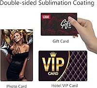 Vista 4 de 100 tarjetas de visita de metal de sublimación que se pueden sublimar en ambos lados, 3.38 x 2.12 x 0.0078 pulgadas, tarjeta de identificación
