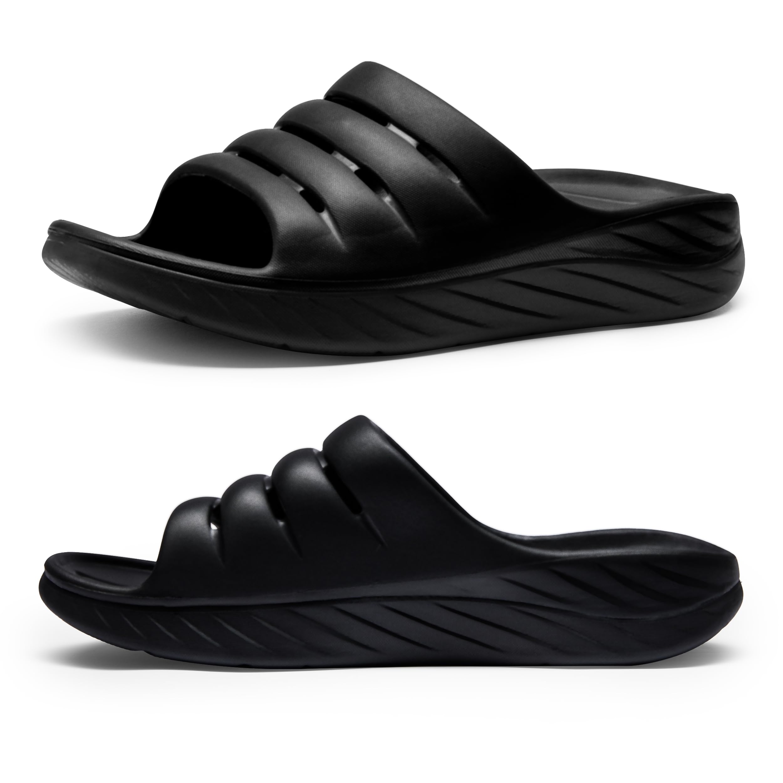 Recovery Sandals for Men and Women Orthotic Plantar Fasciitis Sandals with Arch Support Unisex Thick Slides with Cushion