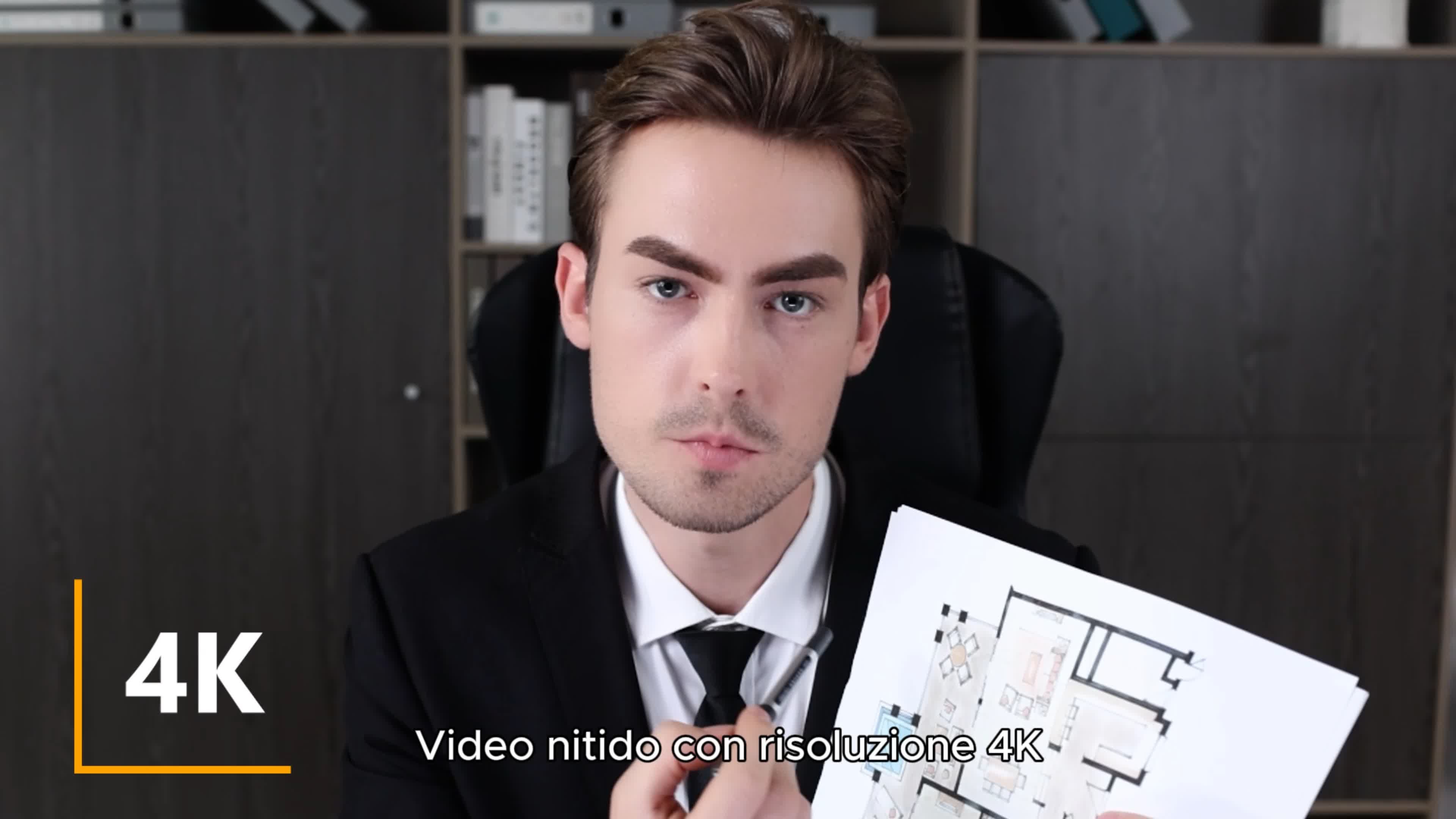Angetube Webcam 4K Con Luce Per PC: UHD 4K, TOF Messa A Fuoco Automatica, Doppio Microfono AI - 10