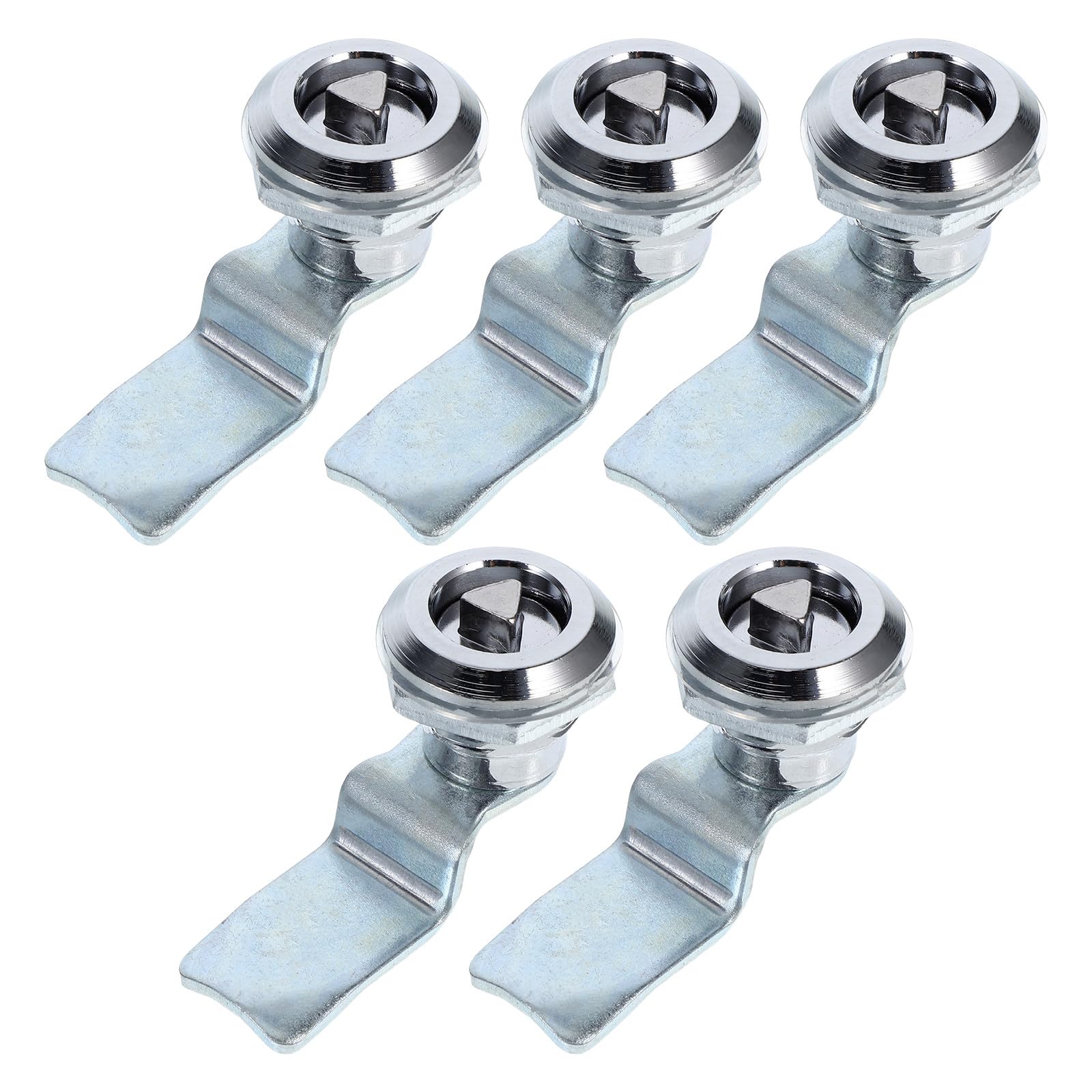 Triangle Key Cam Lock for File Cabinets and Electrical Boxes Zinc Alloy Tubular Security Lock of 5 for Cabinet Doors and Storage