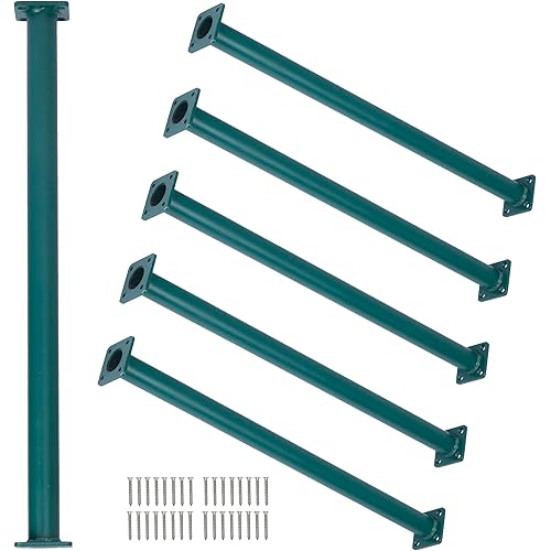 Barcaloo 22 Inch Monkey Bars for Backyard - Green Powder Coated Indoor Monkey Bar Kit for Kids - Set of 6 Outdoor Playground Accesories with Mounting Plates