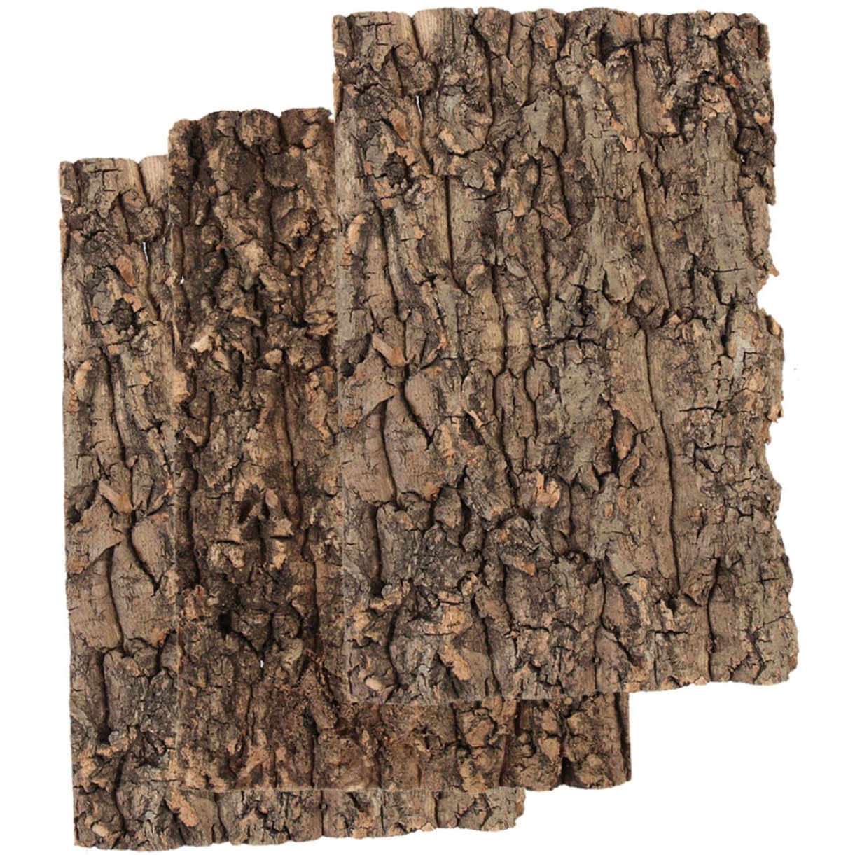 Toddmomy 3pcs Reptile Bark Mount Vivarium Decoration Artificial Reptile Platform Reptile Wooden Cork Tile Bark Tiles Indoor Plants Access Mat Decorate Terrarium Tree Bark Animal 3d Hamster