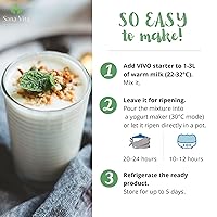 Vista 4 de VIVO Kefir Starter (5 cajas) Hace hasta 30 cuartos de galón de kéfir