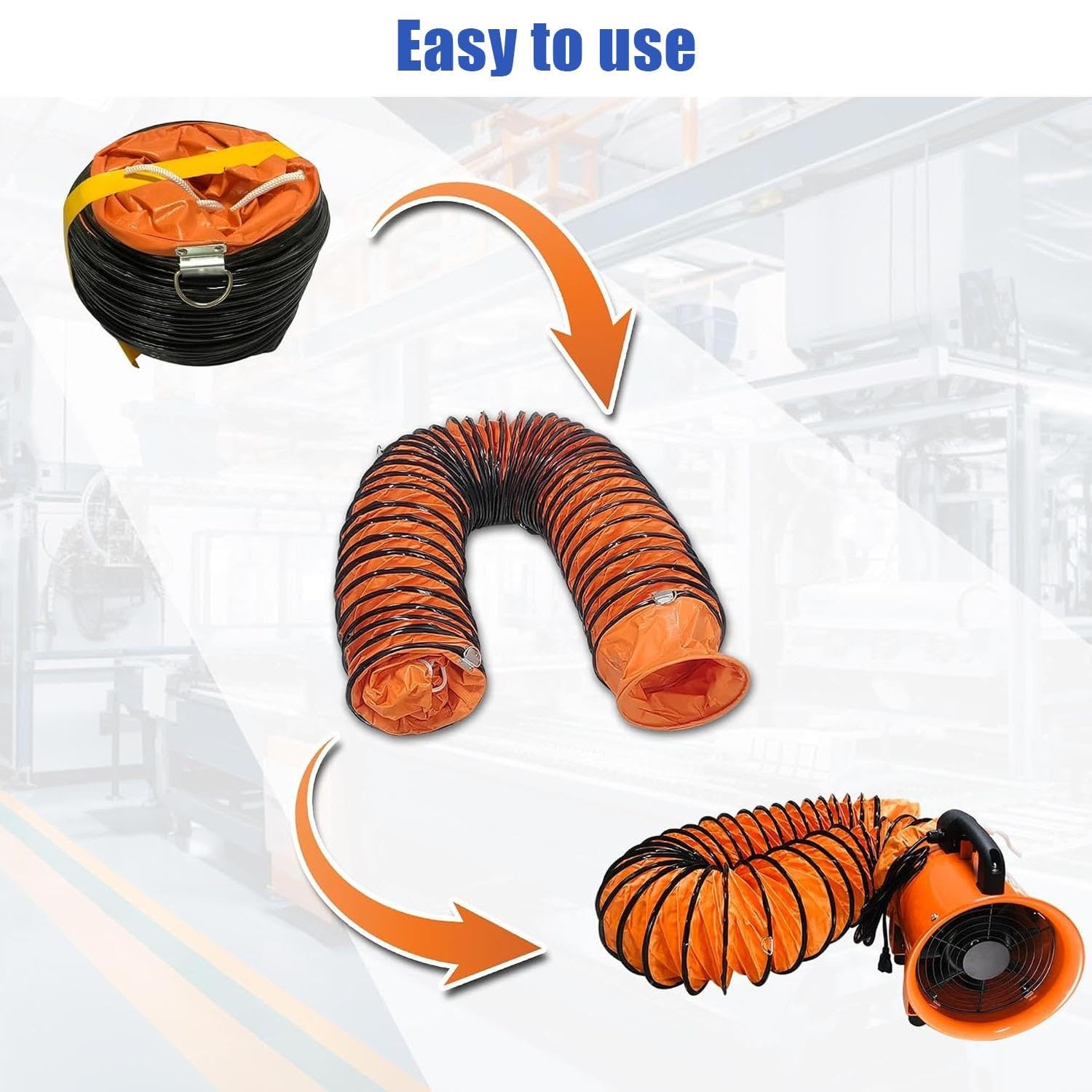 Manguera Flexible De PVC Manguera De Conducto HVAC Para Ventilador