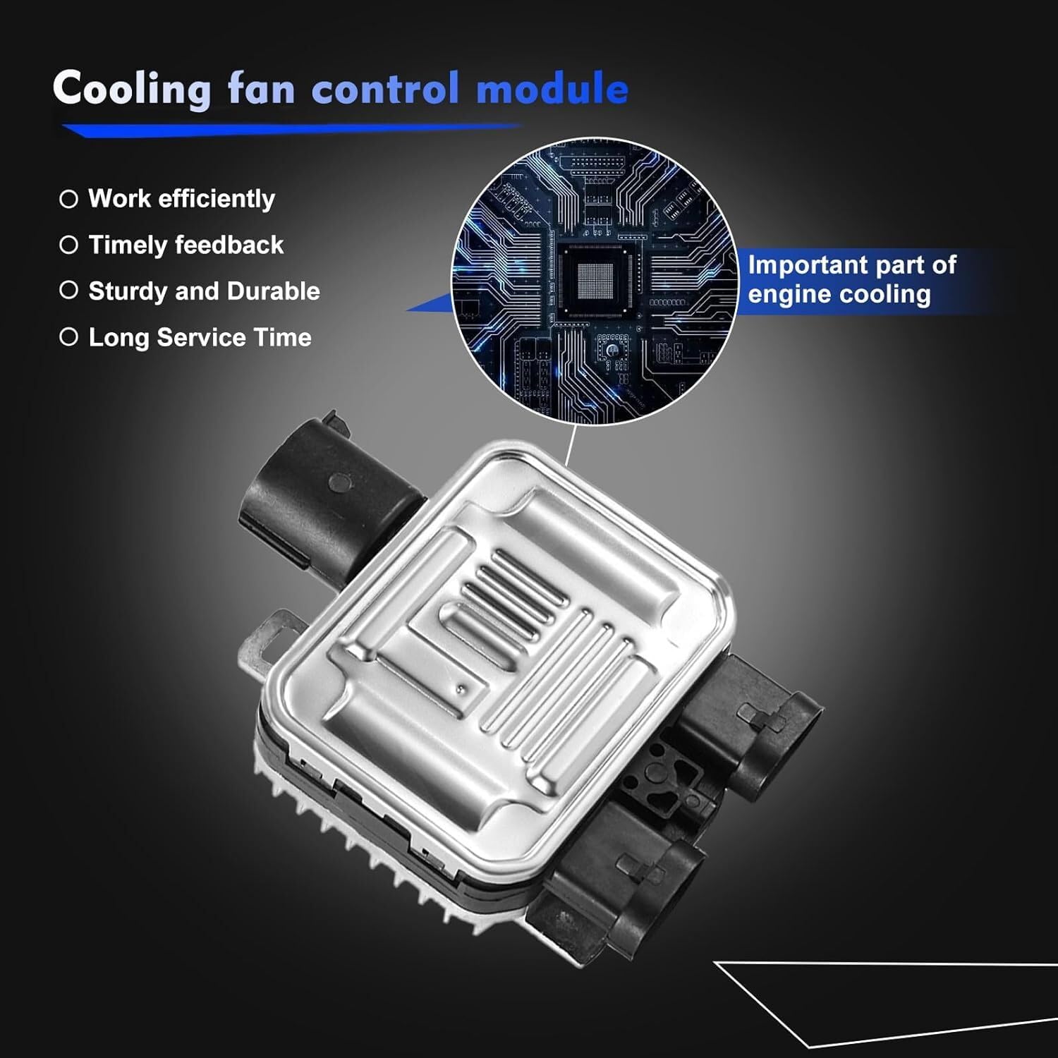 Kühlerlüftersteuerungsmodul Relais Lüftersteuergerätmodul Steuermodul für Kühlerlüfter Ersatz für Galaxy S-Max Mondeo X-Type Freelander XC60 S60 V60 Autozubehör Teil# 31338823 940004000