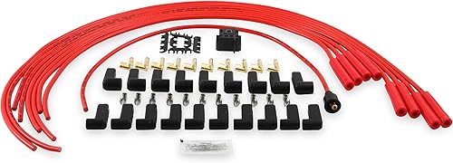 Miniatura 3 de ACCEL 5040R Super Stock Juego de cables de bujía - 0.315 in - Universal - Cable rojo con botas rectas rojas