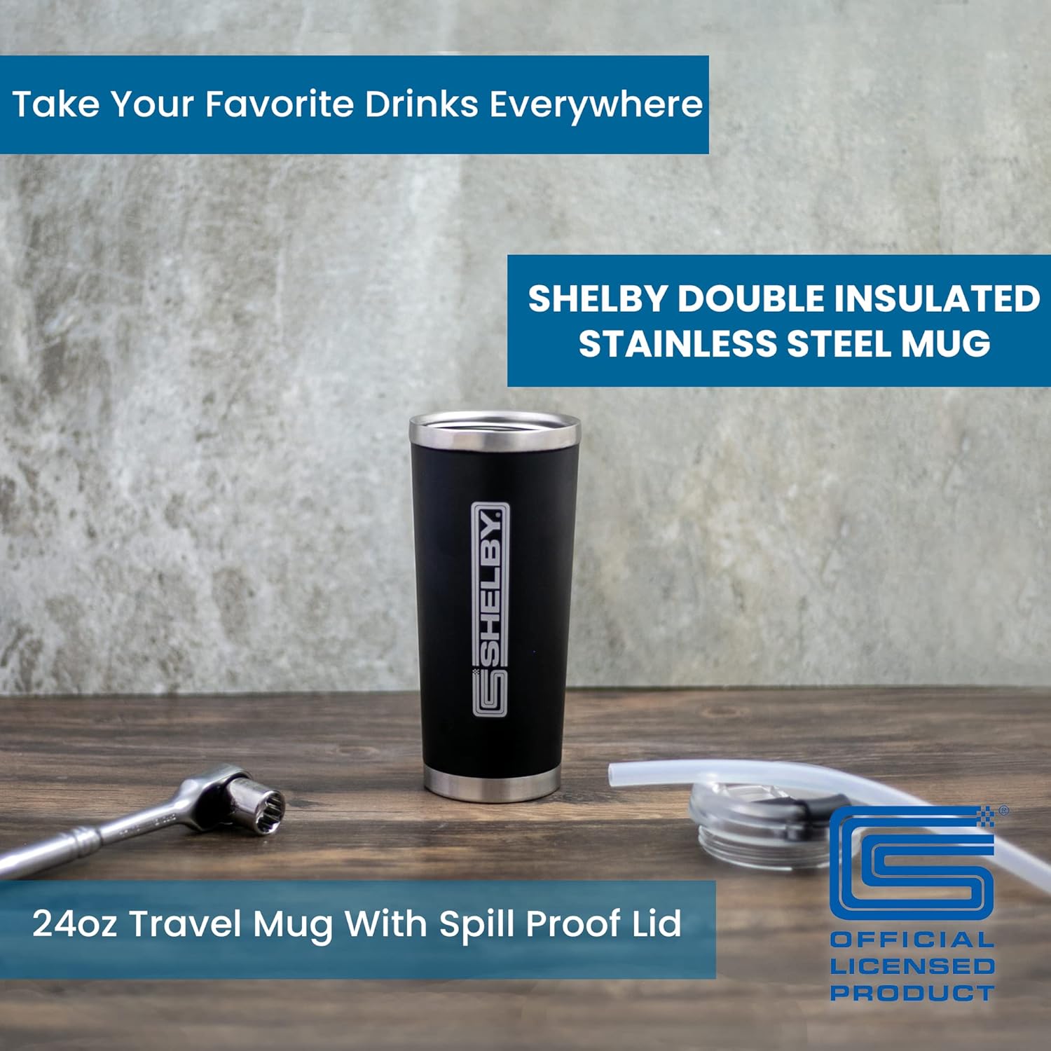 Double-Walled Insulated Stainless-Steel 24 oz Shelby Tumbler Mug | Vacuum Insulation | Accommodates Hot or Cold Drinks | Spill-proof Threaded Snap Fit Lid