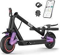 Riuiio Electric Scooter for Adults: 500W Motor, 22 MPH Top Speed, 31 Mile Range, Dual Suspension, 10" Solid Tires, Foldable with App Control