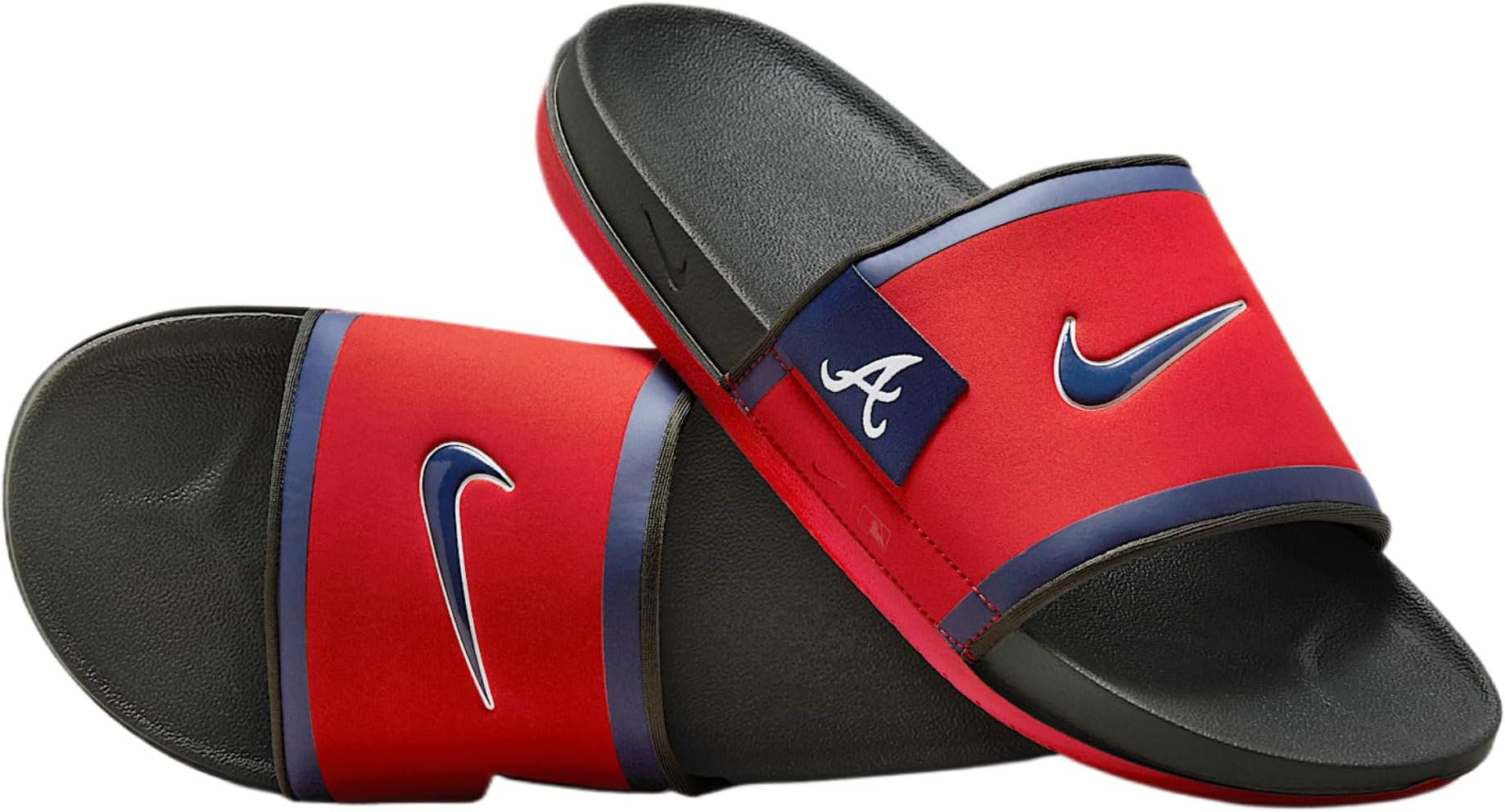 Offcourt (Atlanta Braves) Slides (Sport Red/Dark Smoke Grey/Midnight Navy) Size 8