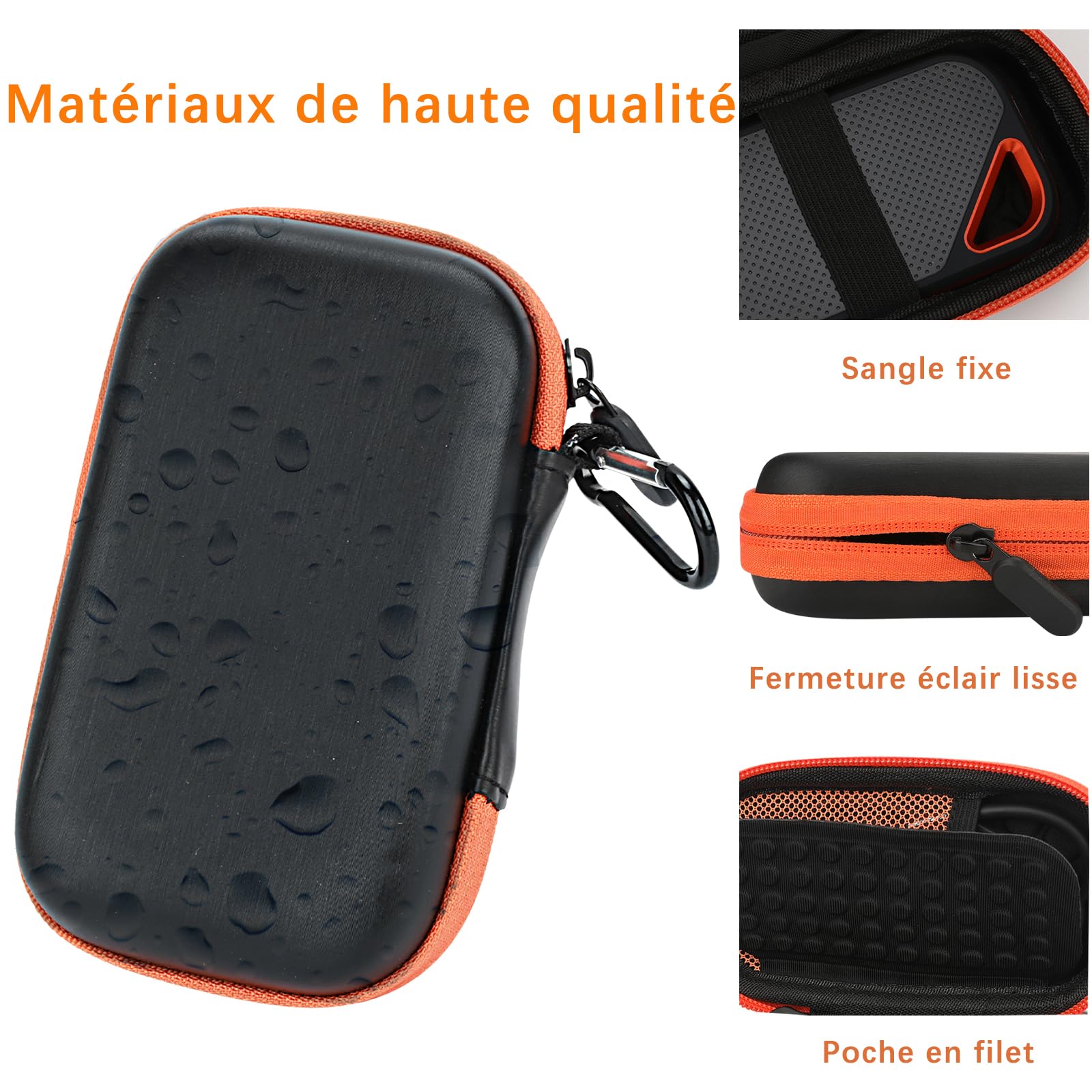 Carte Sd Sandisk Extreme Pro Étui Rigide Pour SSD SanDisk Extreme Pro - Anti-choc Avec Dragonne - Noir Housse Disque Dur Externe