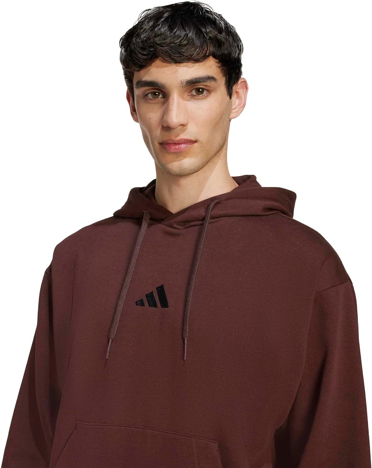 adidas Men's Essentials Feel Cozy Fleece Hoodie Sweatshirt - Image 3