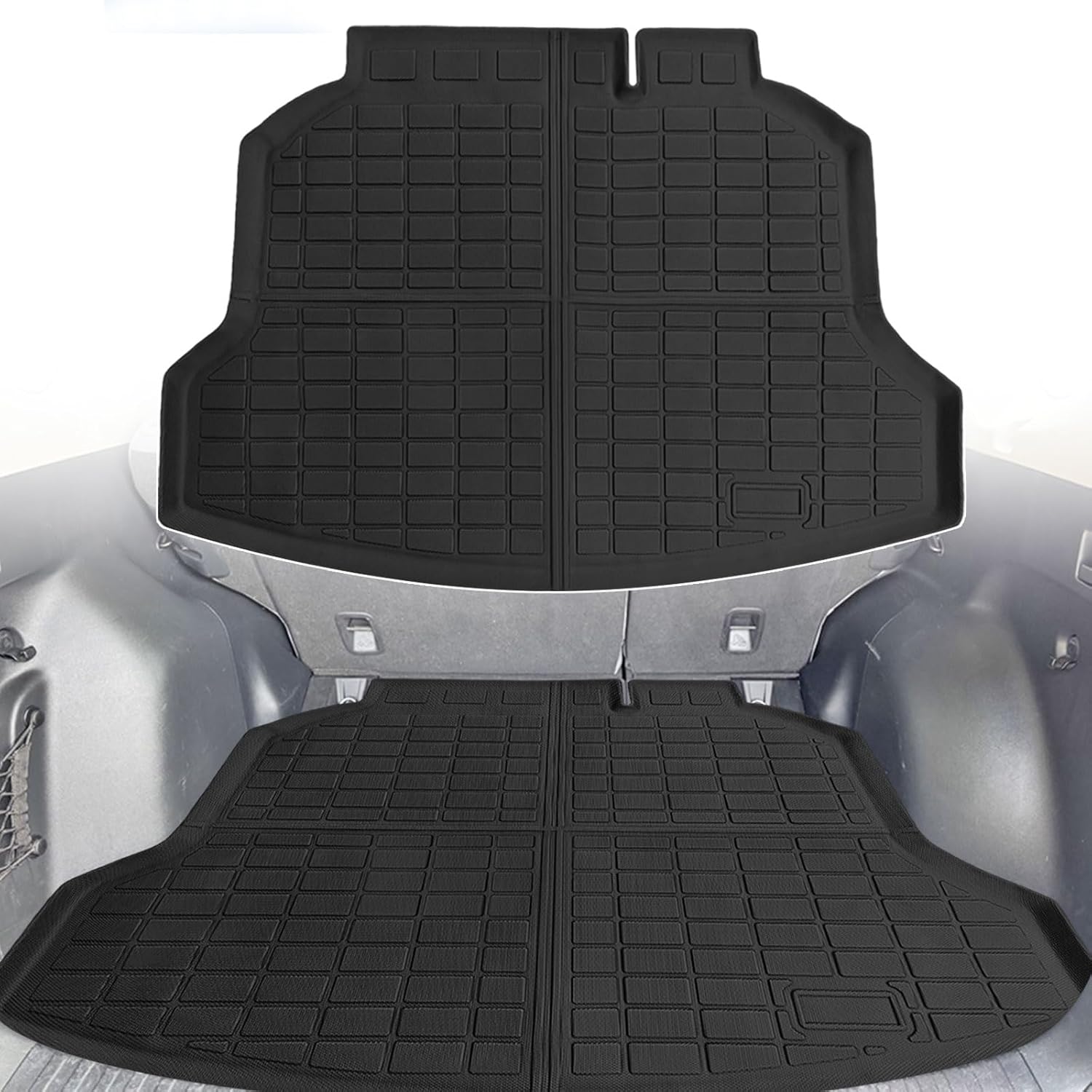 Cargo Liners Backrest Mat for Acura MDX Accessories 2014-2021 with Hook&Loop Rear Trunk Mat Rear Seat Back Cover Protector All Weather Anti-Slip Split Dog Liner