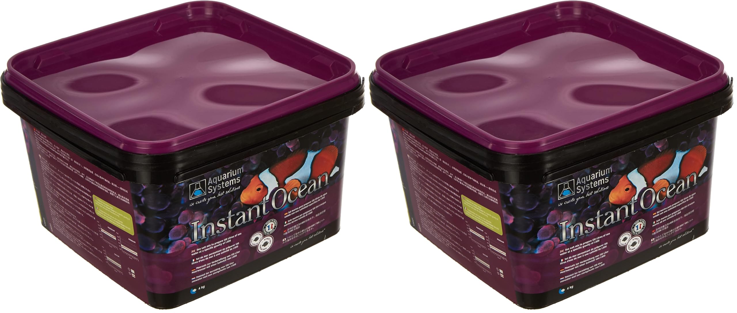 Aquarium Systems Instant Ocean Sel pour Aquariophilie 4 kg/120 L (Lot de 2)