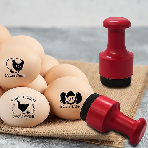 Sello de huevo personalizado para huevos frescos con tu texto y diseño para huevos de granja