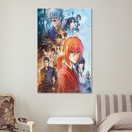 Miniatura 7 de Póster de anime Rurouni Kenshin Himura (3) pinturas artísticas de pared, lienzo para decoración de pared, decoración del hogar, decoración de sala