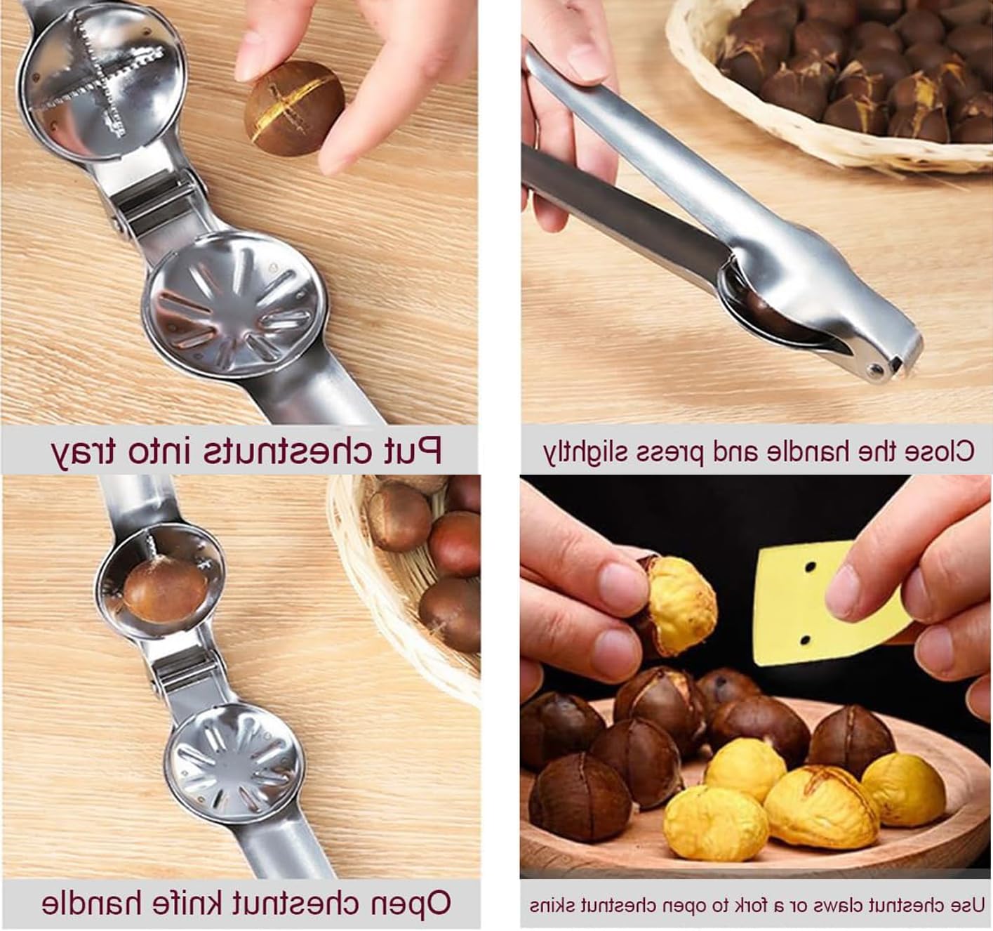 Maronizange Edelstahl - Praktischer Kastanienschneider