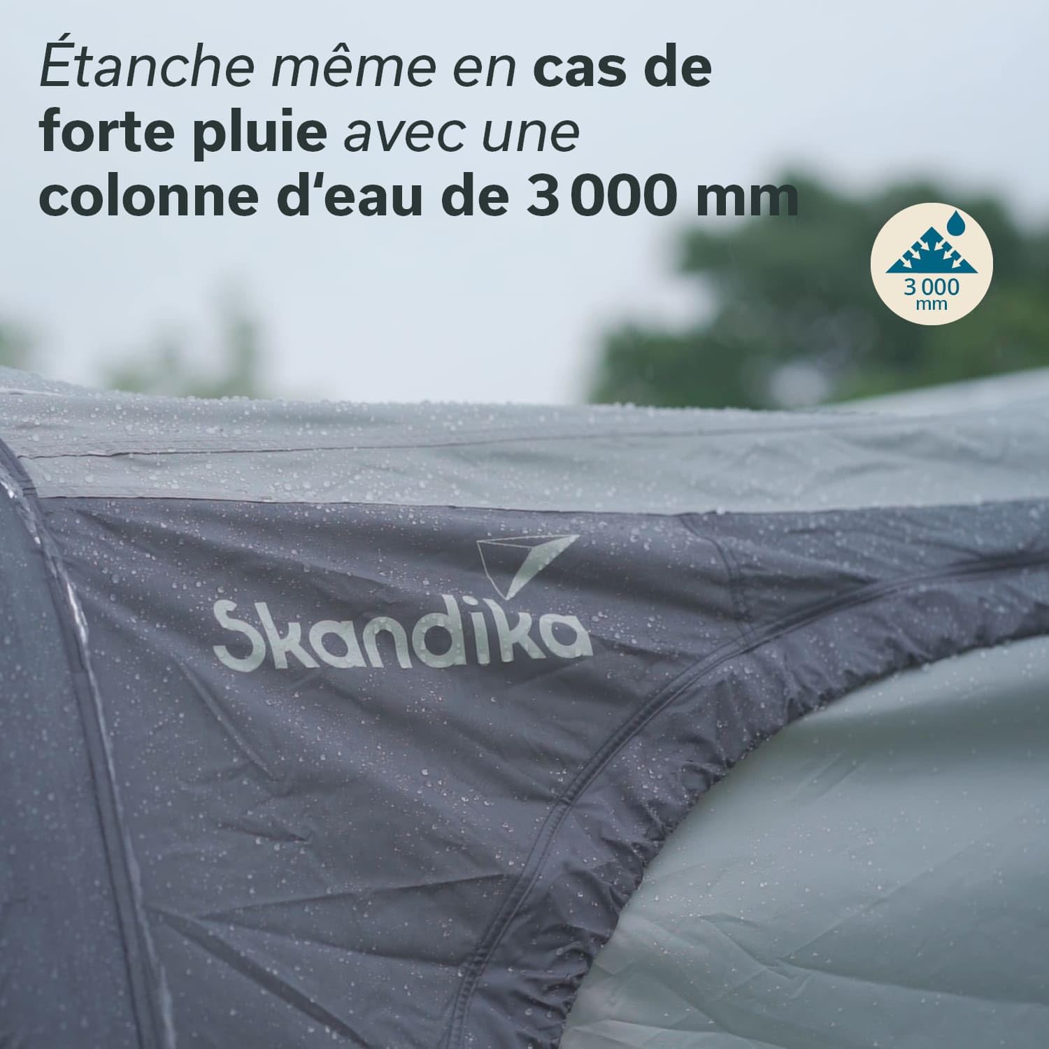 Skandika Auvent Vika Air Van 260 Set | Auvent Gonflable avec parois latérales, Van Tarp, Voile d'ombrage UV 50+, Colonne d'eau de 3000 mm| pour Camping-Car, Mini-Bus, Bus