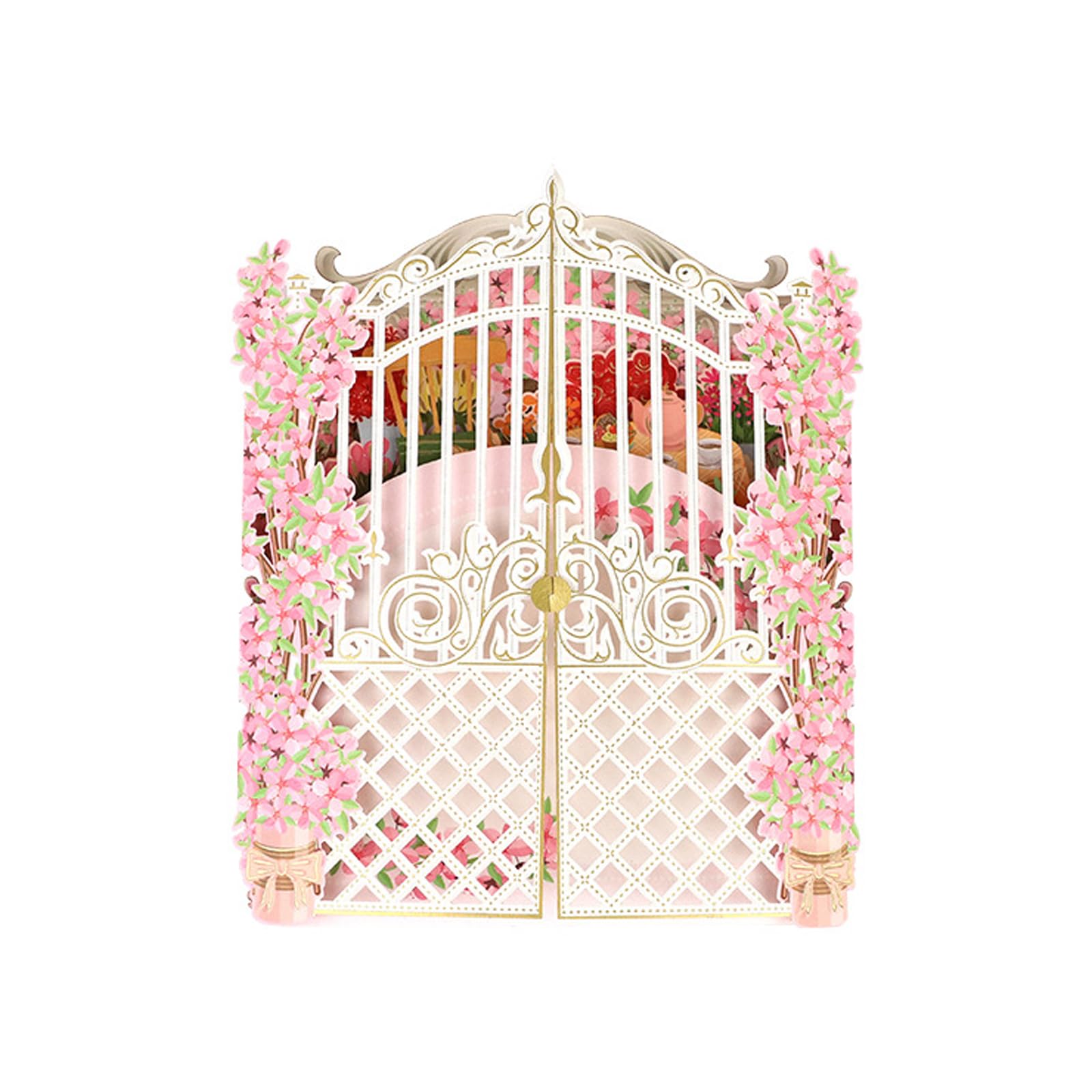 NVOQILIN 3D Flower Greeting Card Thoughtful Present for Celebration Wedding Desk Decoration Wedding Invitation Card