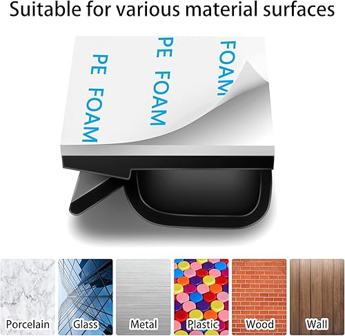 Miniatura 3 de 100 clips para cables, organizador de cables adhesivo, soporte para cables, organizador de cables, ganchos autoadhesivos para oficina, hogar (negro)