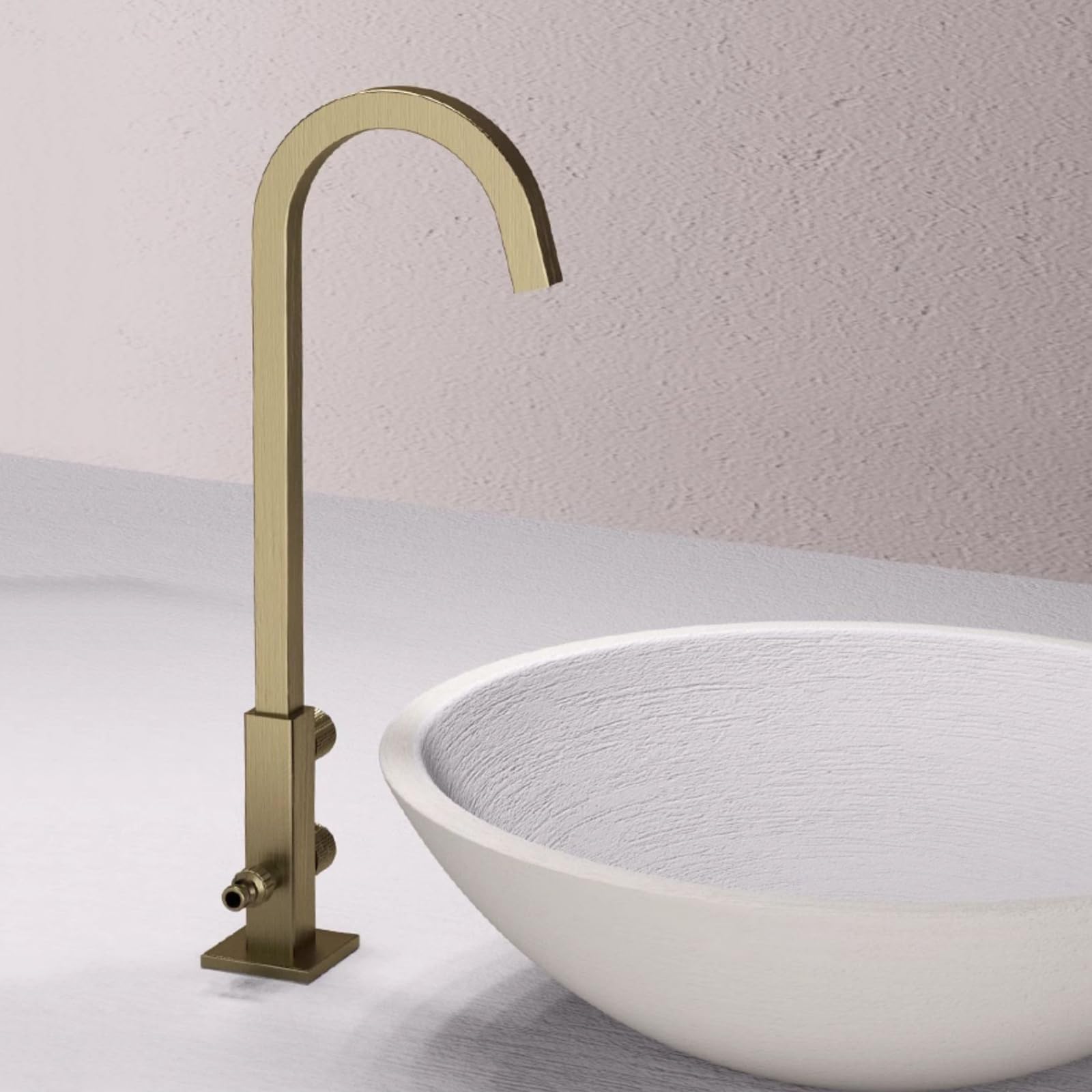 Grifo Fregadero Exterior Solo Agua Fria Alto 37cm Grifo Lavadora Doble Salida 1/2 Grifos De Lavabo Solo Agua Fría,Antigüedad