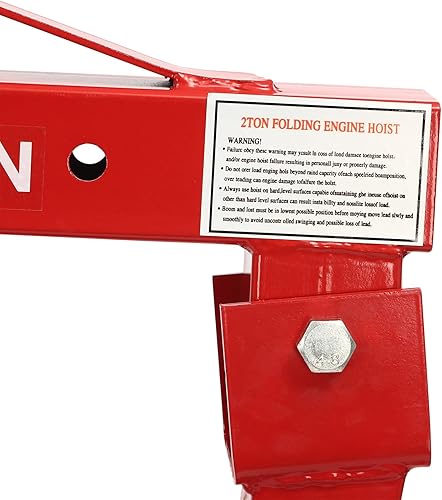 Miniatura 8 de LGXSHOP Elevador de motor plegable de 2 toneladas, elevador de grúa de taller, elevador de elevación hidráulico de 4000 libras, acero al carbono