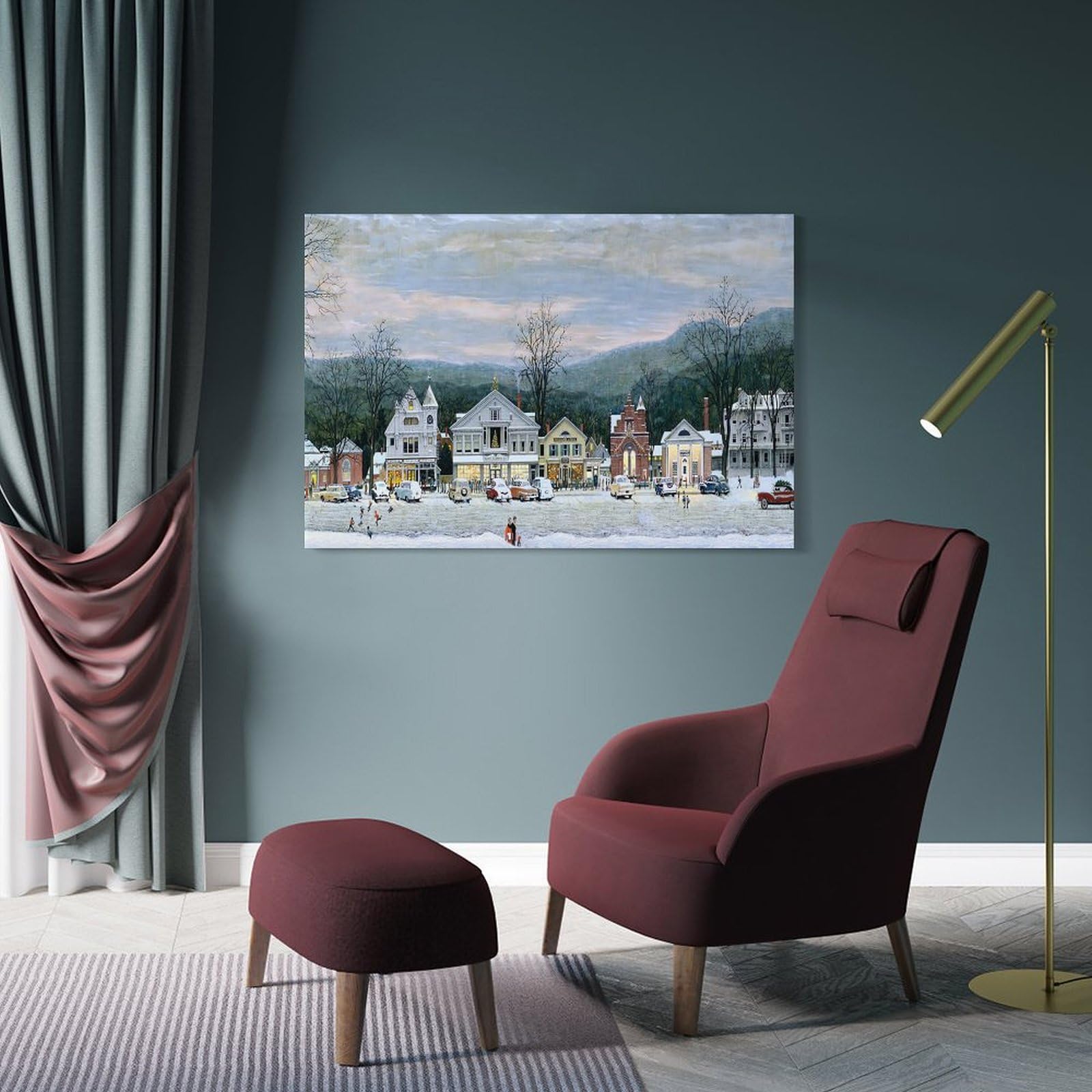 Amazon.com: Norman Rockwell Prints，Stockbridge Main Street at