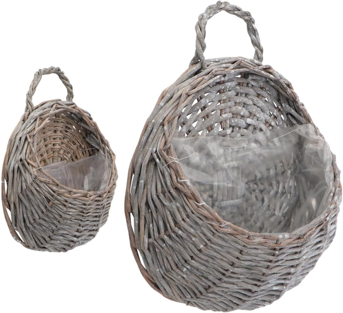 IMIKEYA Hanging Pots Indoor Wicker Planter Straw and Willow Wall Pot Wicker Basket Basket Wall s Indoor Hanging Planters