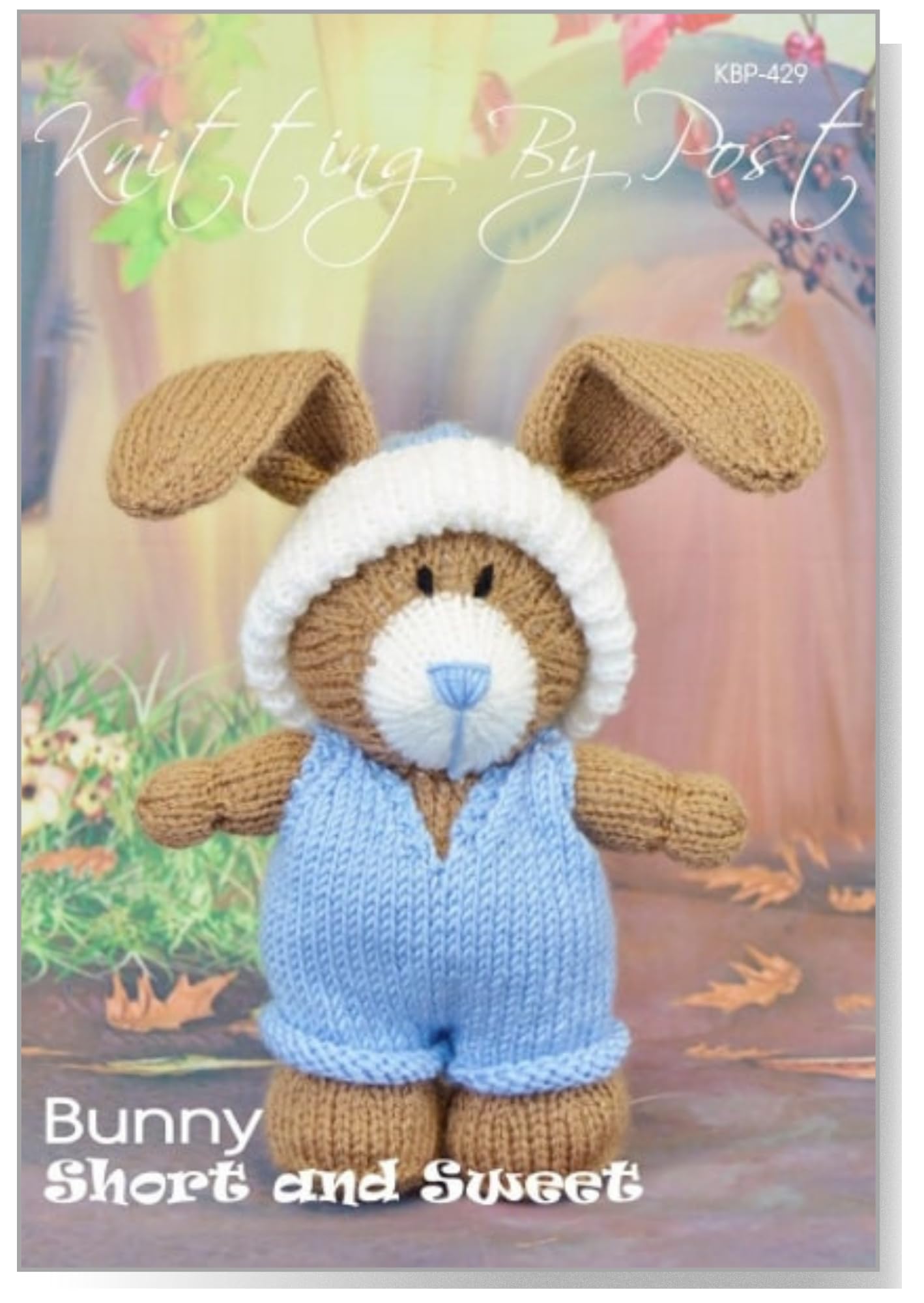 Knitting By Post Blue, Brown, White Knitting Pattern Short And Sweet Bunny From If Your Hoppy And You Know Knit Have A Go At Our Cute Rabbit In Blue, Brown And White