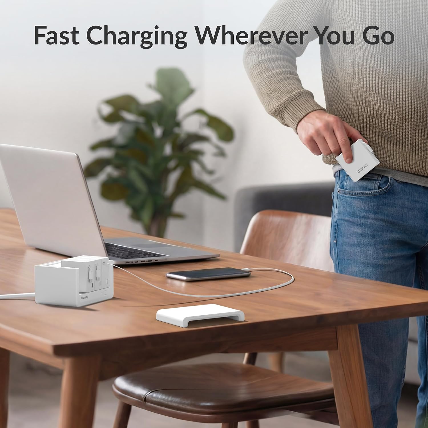 Gitryin 12-in-1 Desktop Charging Station, 260W USB Retractable GaN Charger 8 71ljIeqAPVL. AC SL1500