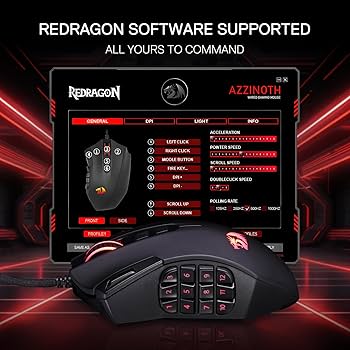 Amazon.com: Redragon M921 MMO Gaming Mouse, 12400 DPI High