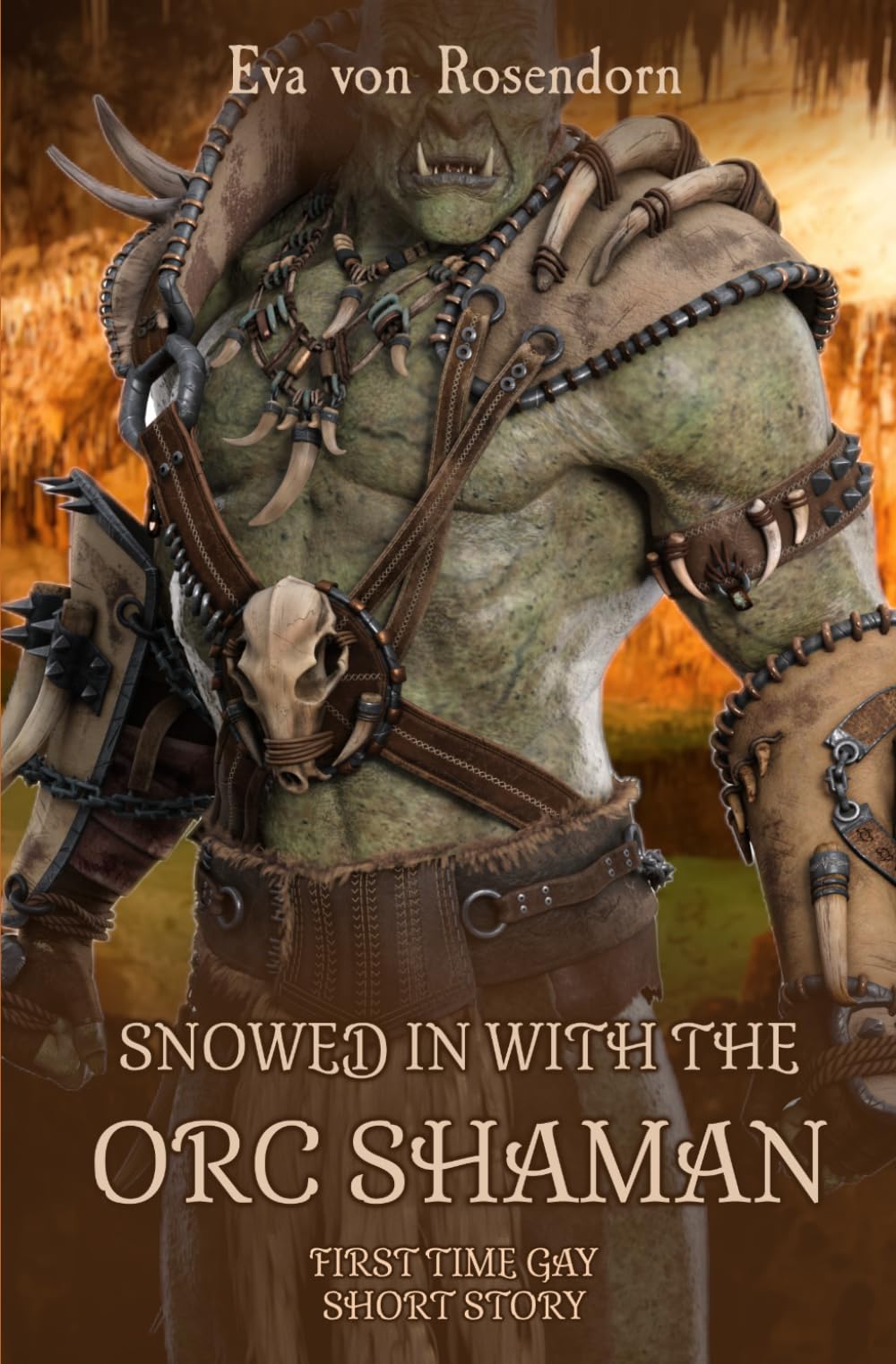 Snowed in with the orc shaman: First time gay short story (Gay seduction and submission)